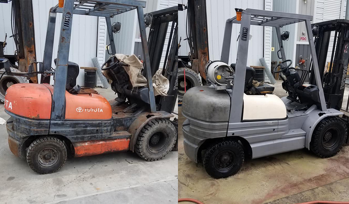 Industrial dustless blasting project