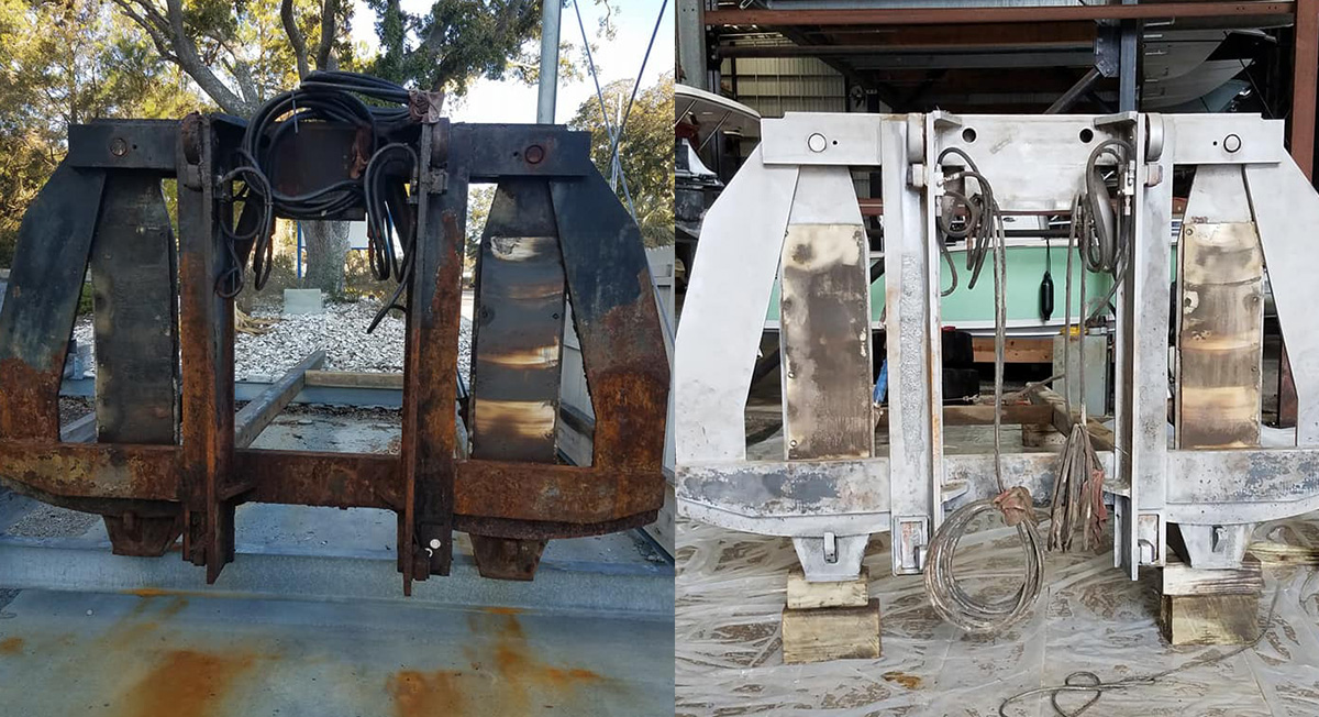 Industrial dustless blasting project