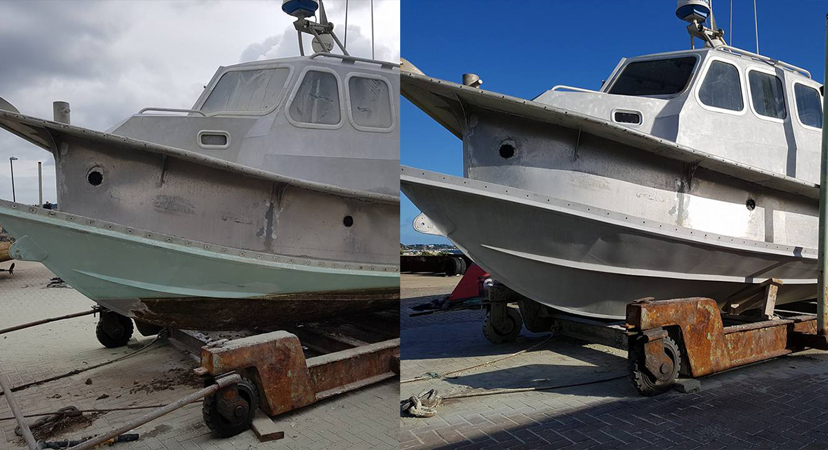 Marine dustless blasting project