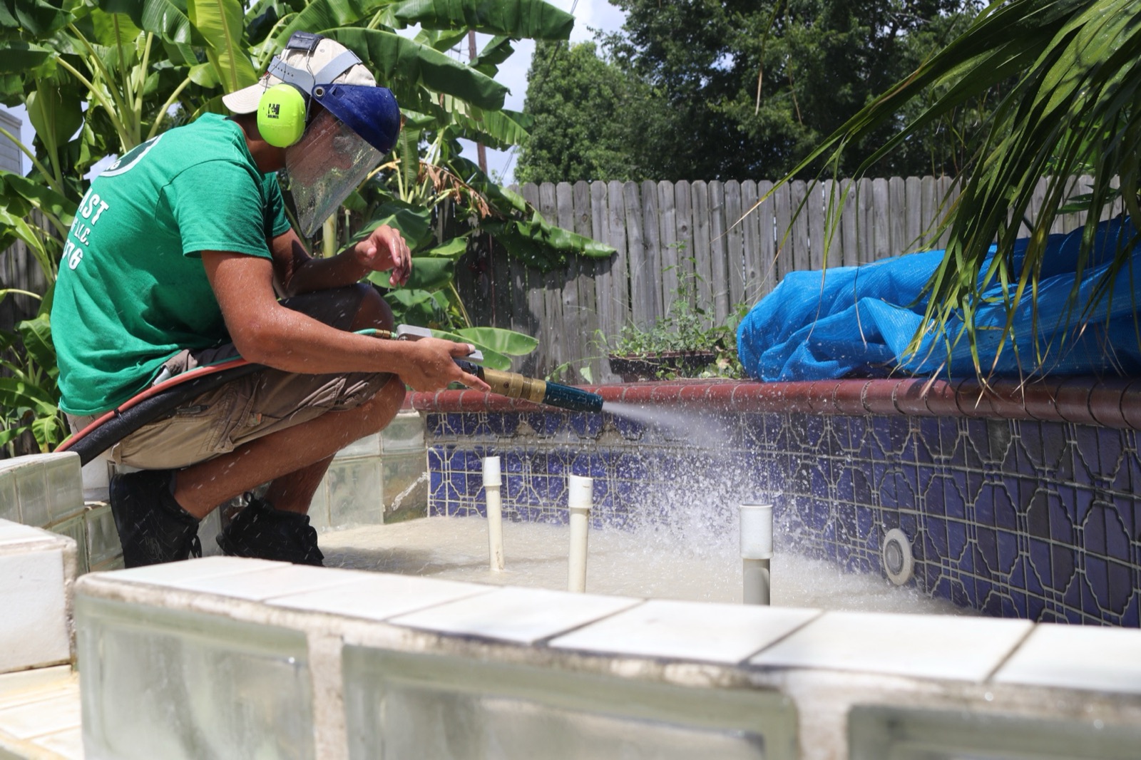 Residential dustless blasting project