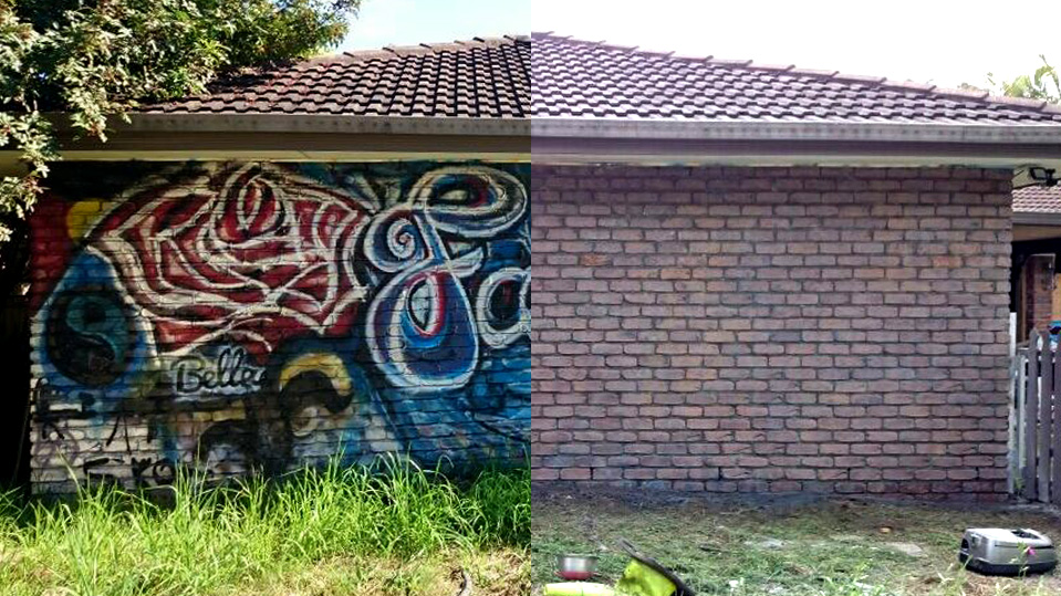 Residential dustless blasting project